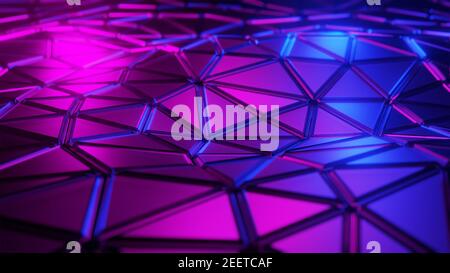 Neonfarben abstrakt 3D Render Stockfoto