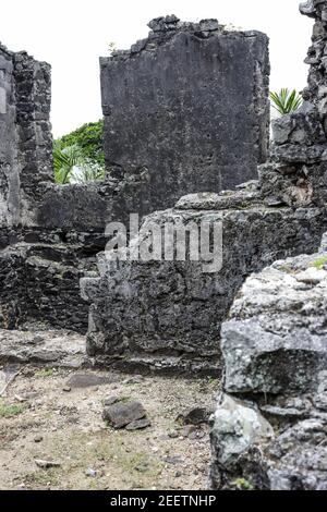 Ruinen des holländischen Fort Frederik Hendrik nach 1753 Stockfoto