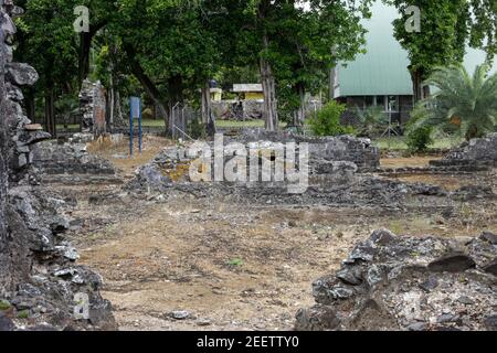 Ruinen des holländischen Fort Frederik Hendrik nach 1753 Stockfoto