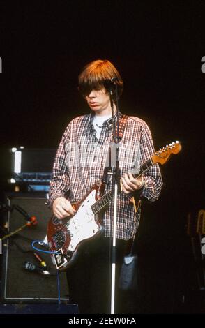 Sonic Youth beim Glastonbury Festival 1998, Worth Farm, Somerset, England, Vereinigtes Königreich. Stockfoto