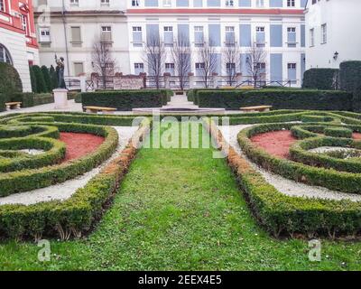 Ossolineum barocken bunten Garten in Breslau Stadt Stockfoto