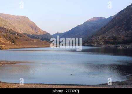 Steinbruch neben Dolbadarn Castle, Llanberis Snowdonia National Park, Caernarfon, North West Wales, Großbritannien Stockfoto