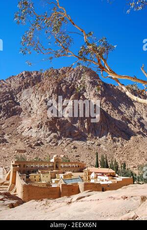 St. Catherines Kloster und Berg Sinai, Halbinsel Sinai, Ägypten Stockfoto