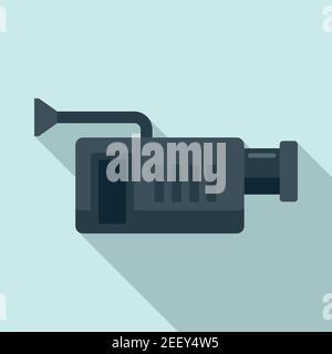 Symbol für TV-Videokamera, flacher Stil Stock Vektor