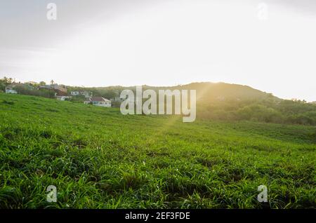 Strahlendes Licht Vom Hügel Stockfoto