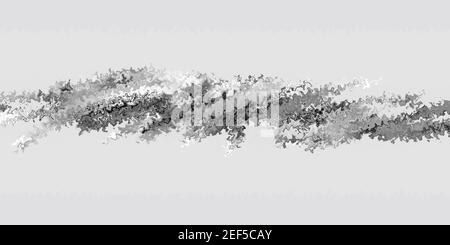Minimalistischer Hintergrund mit Schwarz-Weiß-Rauschen Sci-Fi futuristische abstrakte Textur. 3D Abbildung Darstellung der verdrängten Fläche. Moderner Hintergrund te Stockfoto