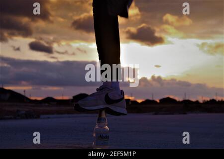 Wenn Sie in Momenten von atemberaubenden Zeiten leben, wird es für immer in Ihrem Kopf dauern, aber wenn Sie ein Foto machen, teilen Sie diese Momente mit der Welt. Stockfoto