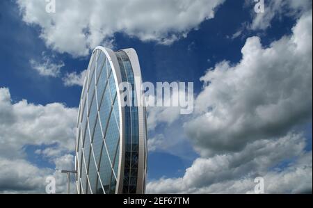 Rundbau Aldar, Abu Dhabi, Vereinigte Arabische Emirate Stockfoto