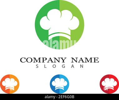 Hat Chef Logo Vorlage Vektor Symbol Illustration Design Stock Vektor