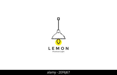 Light Lemon Logo Design Vektor Symbol Symbol Illustration Stock Vektor