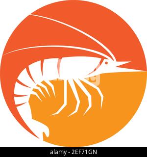 Garnelen Logo Vorlage Vektor Symbol Illustration Design Stock Vektor
