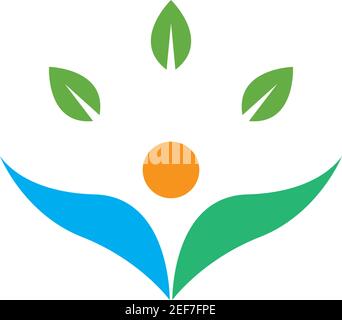 Gesundes Leben Logo Vorlage Vektor Symbol Illustration Design Stock Vektor