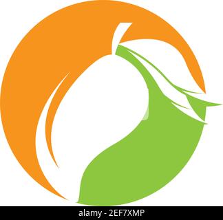 Mango Logo Vorlage Vektor Symbol Illustration Design Stock Vektor