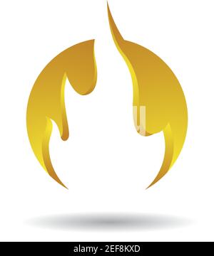 Feuer Flamme Logo Vorlage Vektor Symbol Illustration Design Stock Vektor