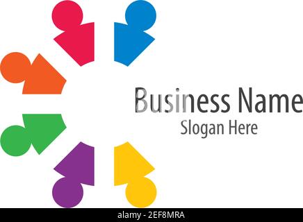 Annahme und Community Care Logo Vorlage Vektor Symbol Illustration Design Stock Vektor