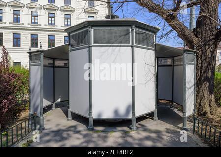 Wien, Rauscherstraße, alte öffentliche Bedrofnisanstalt Stockfoto