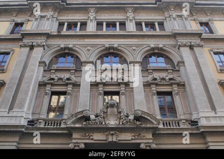 Der Palast der historischen Stätte des SIP in Über Gaetano Negri, dass Telecom Italien hat im Jahr 2014 verkauft Stockfoto