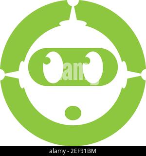 Roboter Logo Vorlage Vektor Symbol Illustration Design Stock Vektor