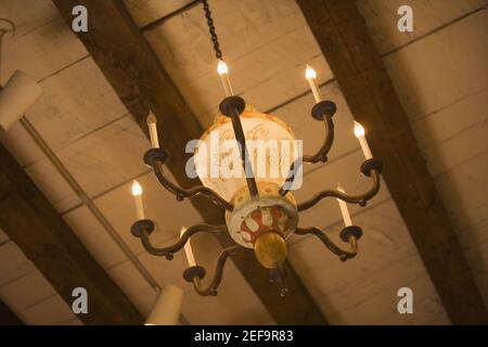 Niedrigen Winkel Ansicht eines Leuchters Stockfoto