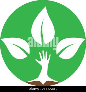Die Logos der grünen Blatt ökologie Natur element Vektor icon Stock Vektor