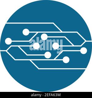 Schaltkreis Logo Vorlage Vektor Symbol Illustration Design Stock Vektor