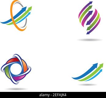 Pfeil Logo Vorlage Vektor Symbol Illustration Design Stock Vektor