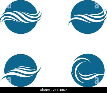 Wasserwellen-Logo Vektor Symbol Illustration Design Stock Vektor