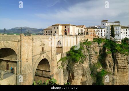 Ronda Brücke und El Tajo Schlucht Malaga Andalusien Spanien Stockfoto