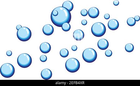 Abbildung des Wasservektors „Blasen“ Stock Vektor