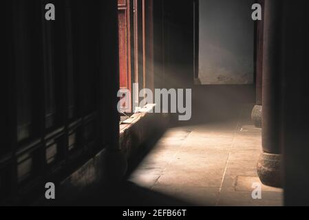 Die Ecke im Garten der Kultivierung (Yi Pu) Gebaut am 1541at Suzhou, Jiangsu, China.registriert in der Welterbeliste mit Klassische Gärten.Alle Kunst s Stockfoto