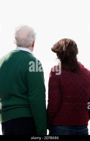 Ansicht der Rückseite ein paar Ständigen zusammen Stockfoto