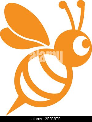 Bee Logo Vektor Symbol Illustration Stock Vektor