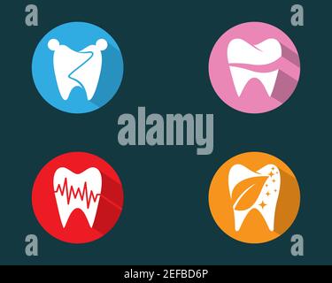 Dental Logo Vorlage Vektor Illustration Icon Design Stock Vektor