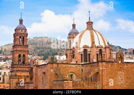 Kathedrale in einer Stadt, Zacatecas Staat, Mexiko Stockfoto