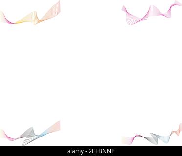 Farbenfrohe Wellenlinien-Illustration Stock Vektor