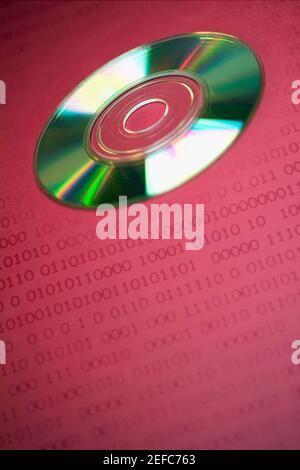 Nahaufnahme einer CD Stockfoto