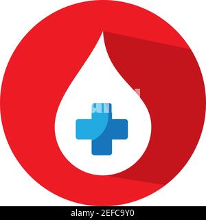 Blut Logo Vorlage Vektor Symbol Illustration Design Stock Vektor
