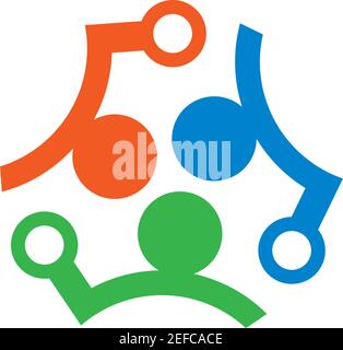 Annahme und Community Care Logo Vorlage Vektor Symbol Illustration Design Stock Vektor