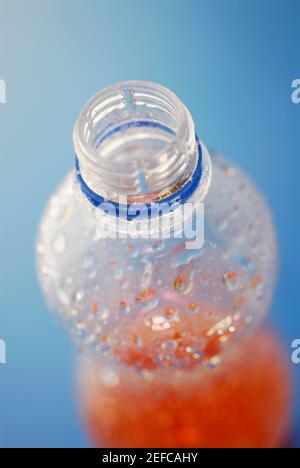 Nahaufnahme einer Flasche Stockfoto