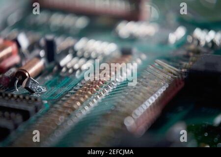 Nahaufnahme eines Motherboards Stockfoto