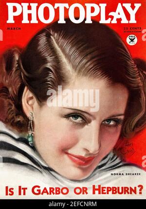 NORMA SHEARER (1902-1983) kanadisch-amerikanische Filmschauspielerin auf dem Cover von Photoplay im Mai 1934. Stockfoto