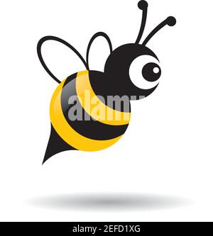 Bee Logo Vektor Symbol Illustration Stock Vektor