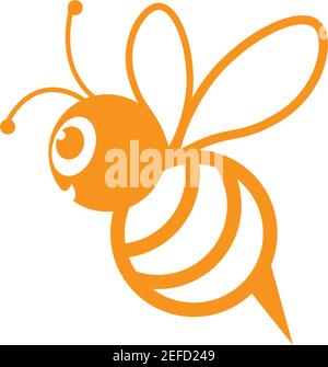 Bee Logo Vektor Symbol Illustration Stock Vektor