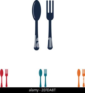 Besteck Vektor Symbol Illustration signBesteck und Küche Set Icon Design Vorlage Stock Vektor