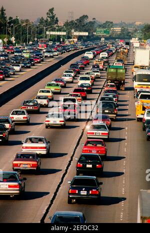 Verkehr auf dem Los Angeles Highway Stockfoto