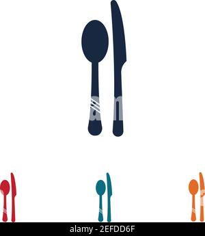 Besteck Vektor Symbol Illustration signBesteck und Küche Set Icon Design Vorlage Stock Vektor