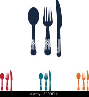 Besteck Vektor Symbol Illustration signBesteck und Küche Set Icon Design Vorlage Stock Vektor