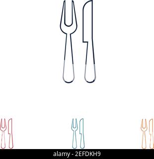 Besteck Vektor Symbol Illustration signBesteck und Küche Set Icon Design Vorlage Stock Vektor