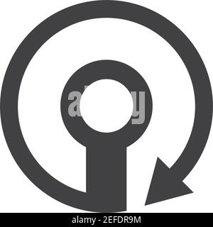 Symbol für Draht, Kabel-Logo Stock Vektor