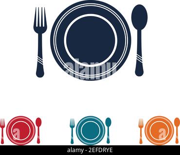 Besteck Vektor Symbol Illustration signBesteck und Küche Set Icon Design Vorlage Stock Vektor